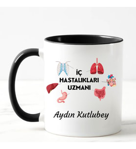 İç Hastalıkları Uzmanı Kupa Bardağı Siyah