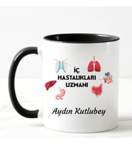 İç Hastalıkları Uzmanı Kupa Bardağı Siyah