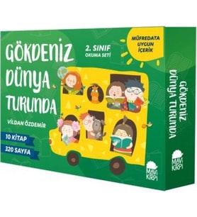 Mavi Kirpi 2. Sınıf Gökdeniz Dünya Turunda Okuma Seti 10 Kitap