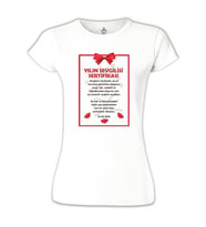 Yılın Sevgilisi Beyaz Bayan Tshirt