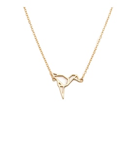 Kuş Desenli Gümüş Kolye Özel Gün Hediyesi (Gold)