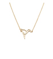 Kuş Desenli Gümüş Kolye Özel Gün Hediyesi (Gold)