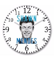Shawn Mendes  Duvar Saati Bombeli Gercek Cam