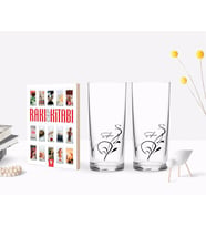 BK Gift Kişiye Özel Renkli Baskılı İsimli İkili Rakı Bardağı ve Rakı Cep Kitabı Hediye Seti-122 (Model 1)