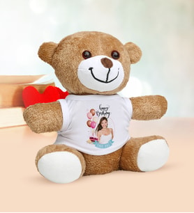 BK Gift Kişiye Özel Fotoğraflı Doğum Günü Peluş Ayıcık - 4