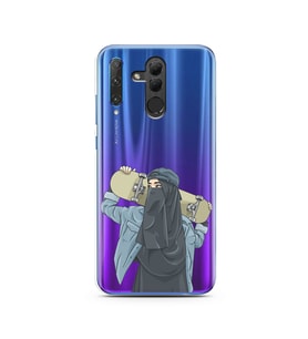 Kaykay Kız Tasarım Süper Şeffaf Silikon Telefon Kılıfı Huawei Honor 20 Lite 
