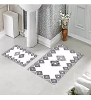 Banyo Halısı Ikili Klozet Takımı Kaymaz Tabanlı (60 xm x 100 cm + 40 cm x 60 cm) 