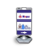 Mogaz  Tüp   Reklam ve Yönlendirme Uyari Dubasi A Tabela Gri