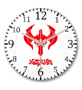 Noxus Symbol Logo Duvar Saati Bombeli Gercek Cam