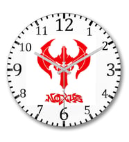 Noxus Symbol Logo Duvar Saati Bombeli Gercek Cam