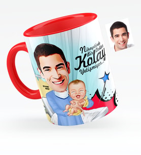 BK Gift Kişiye Özel Bay Kadın Hastalıkları Ve Doğum Uzmanı Karikatürlü Kırmızı Kupa Bardak  1