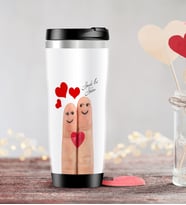 BK Gift Kişiye Özel Sevgililer Günü Temalı Çelik Termos Bardak - 84