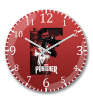 Marvel's The Punisher Duvar Saati Bombeli Gercek Cam