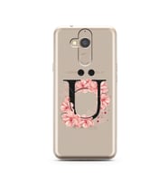 Pembe Çiçekli Harf Tasarım Süper Şeffaf Silikon Telefon Kılıfı General Mobile GM