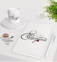BK Gift Kişiye Özel Resepsiyonist Beyaz Defter Kalem Türk Kahvesi Fincanı Seti-1 (Model 1)