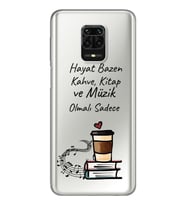 Hayat Bazen Tasarımlı Süper Şeffaf Silikon Telefon Kılıfı Xiomai Redmi Note 9 Pr