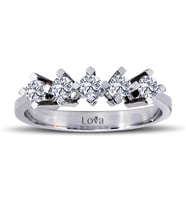 Lova F Renk 0,42 Karat Pırlanta Beştaş Yüzük - 1070083