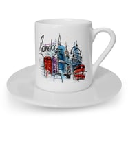 BK Gift Kişiye Özel London Tasarımlı Türk Kahvesi Fincanı  4