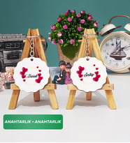 İkili İsme Özel Sevgililer Günü Hediyesi Anahtarlık