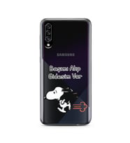 Snoopy Tasarımlı Süper Şeffaf Silikon Telefon Kılıfı Samsung A30s