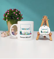 Laborant Kupa Bardak ve Ahşap Anahtarlık Seti