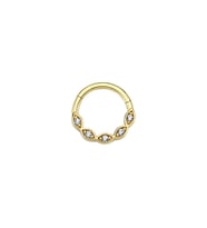 Altın Taşlı Halka Helix Tragus Küpe