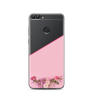 Kesik Çiçek Tasarımlı Süper Şeffaf Silikon Telefon Kılıfı Huawei P Smart 