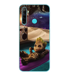 Baby Groot Tasarım Süper Şeffaf Silikon Telefon Kılıfı Oppo Realmi 6i