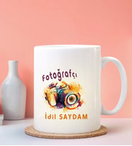 Kişiye Özel Fotoğrafçı 2 Tasarımlı Beyaz Kupa