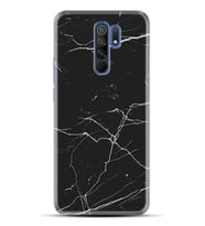 Kılıfland Xiaomi Redmi 9 Kılıf Silikon Resimli Kapak Siyah Koyu Mermer Stok 1299