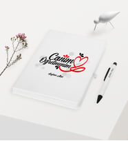 BK Gift Kişiye Özel Canım Öğretmenim Temalı Beyaz Defter Kalem Hediye Seti - 1