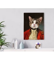 BK Gift Kişiye Özel Evcil Dost Rönesans Tasarımlı Kanvas Tablo 30x50cm-2