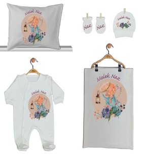 Pia Baby Gl 1930-02 İsme Özel Beşli Tulum Set
