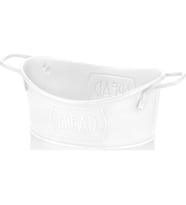 THE MİA GALVANİZ EKMEK SERVİSİ 23x14 CM BEYAZ