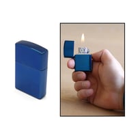 Kişiye Özel İsim Yazılı Zippo Tasarım Lacivert Renk Taşlı Metal Çakmak
