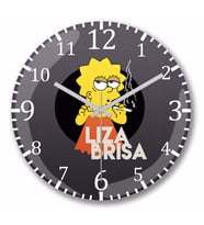 Liza Briza Duvar Saati Bombeli Gercek Cam