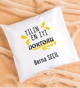Yılın En İyi Doktoru Tasarımlı Doktora Hediye Doktor Yastık