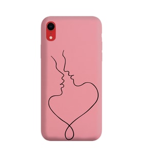 Iphone XR Çizgi Tasarımlı Pudra Lansman Telefon Kılıfı