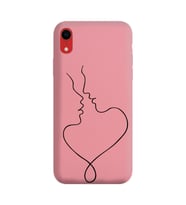 Iphone XR Çizgi Tasarımlı Pudra Lansman Telefon Kılıfı
