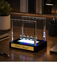 Kişiye Özel İsimli Işıklı Newton Denge Topları Premium Hediye