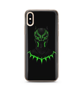 Black Panter Tasarım Süper Şeffaf Silikon Telefon Kılıfı İphone XS