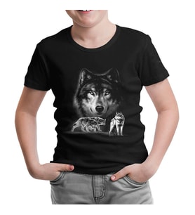 Kurt Siyah Çocuk Tshirt