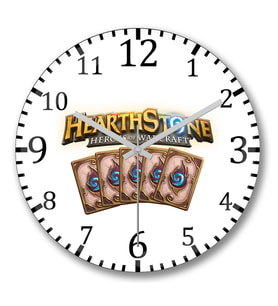 Hearthstone Duvar Saati Bombeli Gercek Cam