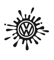 Volkwagen Boya Sıçraması Görünümü Araba Stickerı 15CM 2 Adet