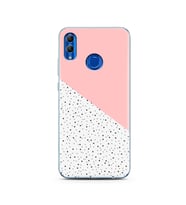 Pembe Puantiye Tasarımlı Süper Şeffaf Silikon Telefon Kılıfı Huawei Honor 10 Lit