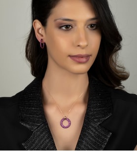 Gümüş Zirkon Taşlı Halka Tasarım Abiye Günlük Set (Rose)