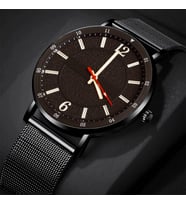 Extreme Marka Doğaltaş Bileklik Hediyeli Kol Saati 8 (Siyah)