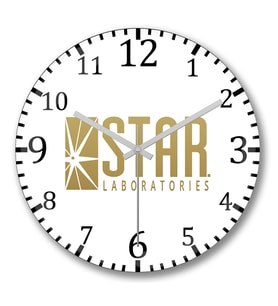 The Flash Star Lab2 Duvar Saati Bombeli Gercek Cam