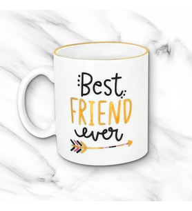 Best Friend Yaldız Baskılı Kupa Bardak