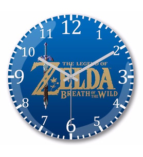 The Legend Of  Zelda Duvar Saati Bombeli Gercek Cam